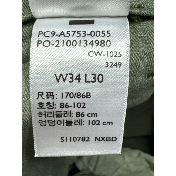 Levi's XX Chino Men's Authentic Relaxed Green Chino Pants - Size 34x30 (35x27.5) - Picture 7 of 8